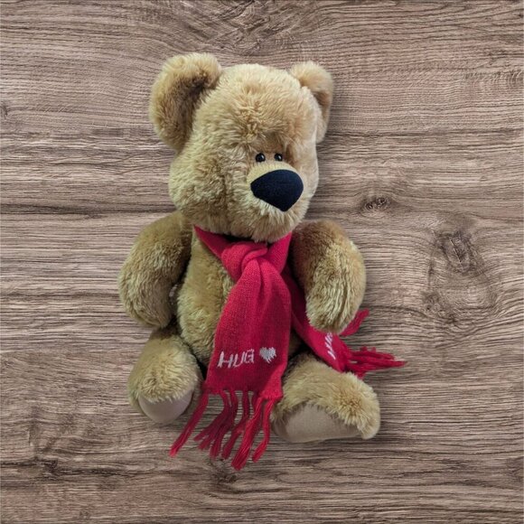 Vintage 1983 Ted Menten Hug Bear By North American Bear Co. 17" red scarf - Picture 1 of 11